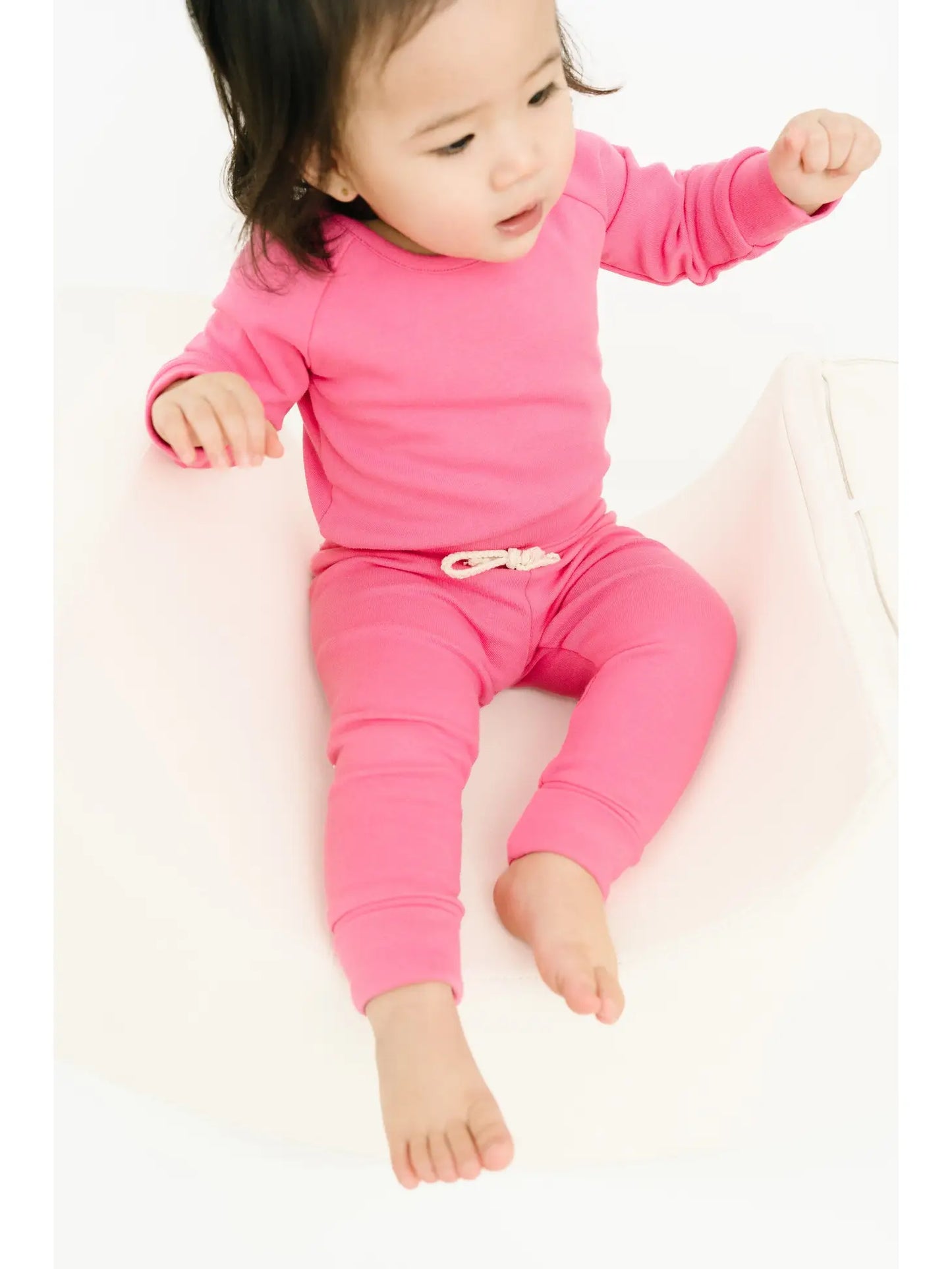 Crewneck Set, Bright Pink