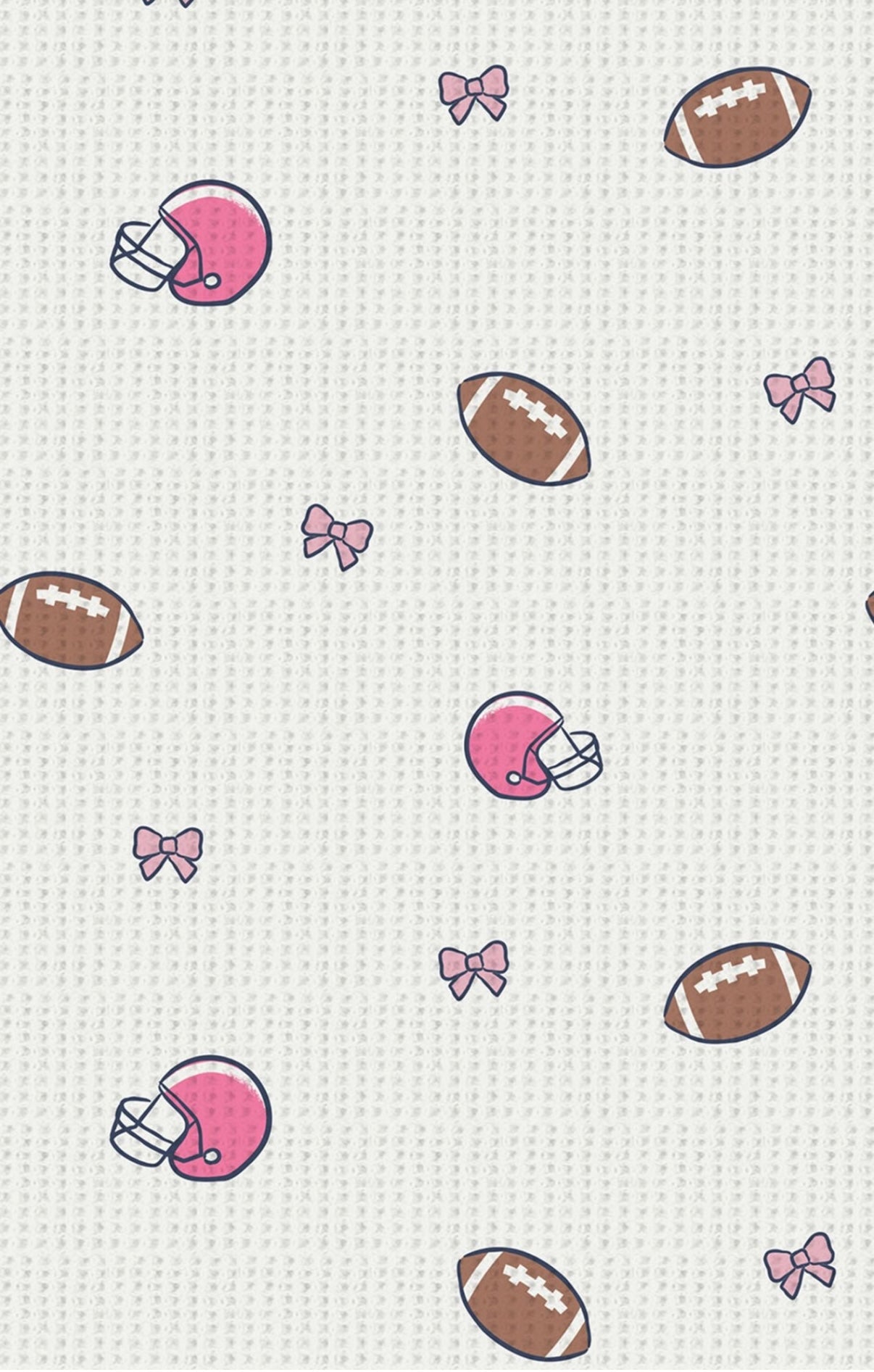Waffle Footed Sleeper, Football and Bows
