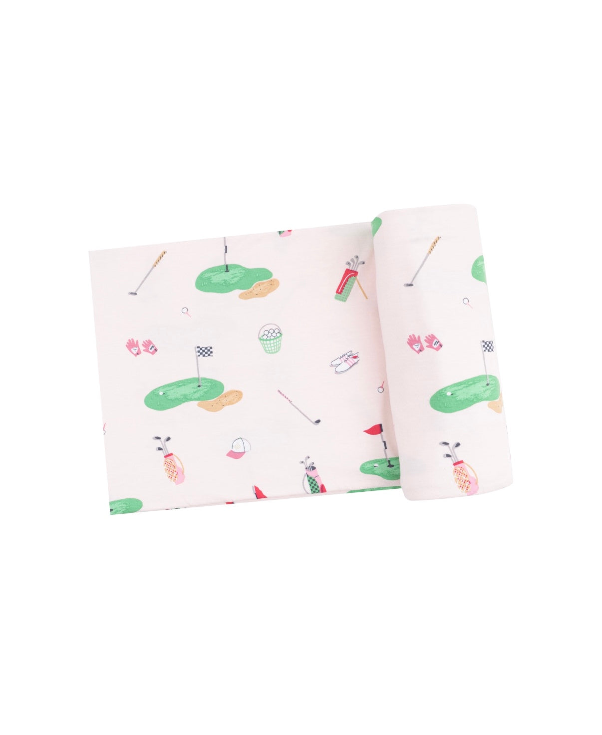 Bamboo Swaddle Blanket, Pink Golf
