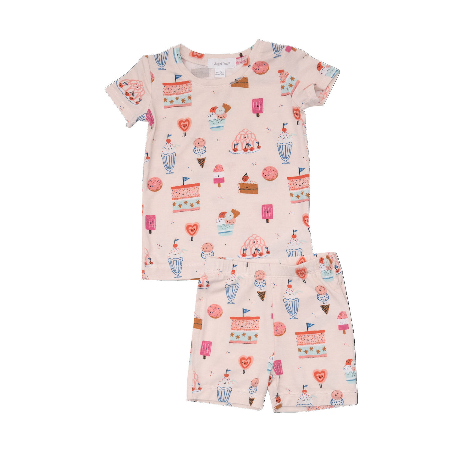 Bamboo Loungewear Short Set, Ice Cream Party