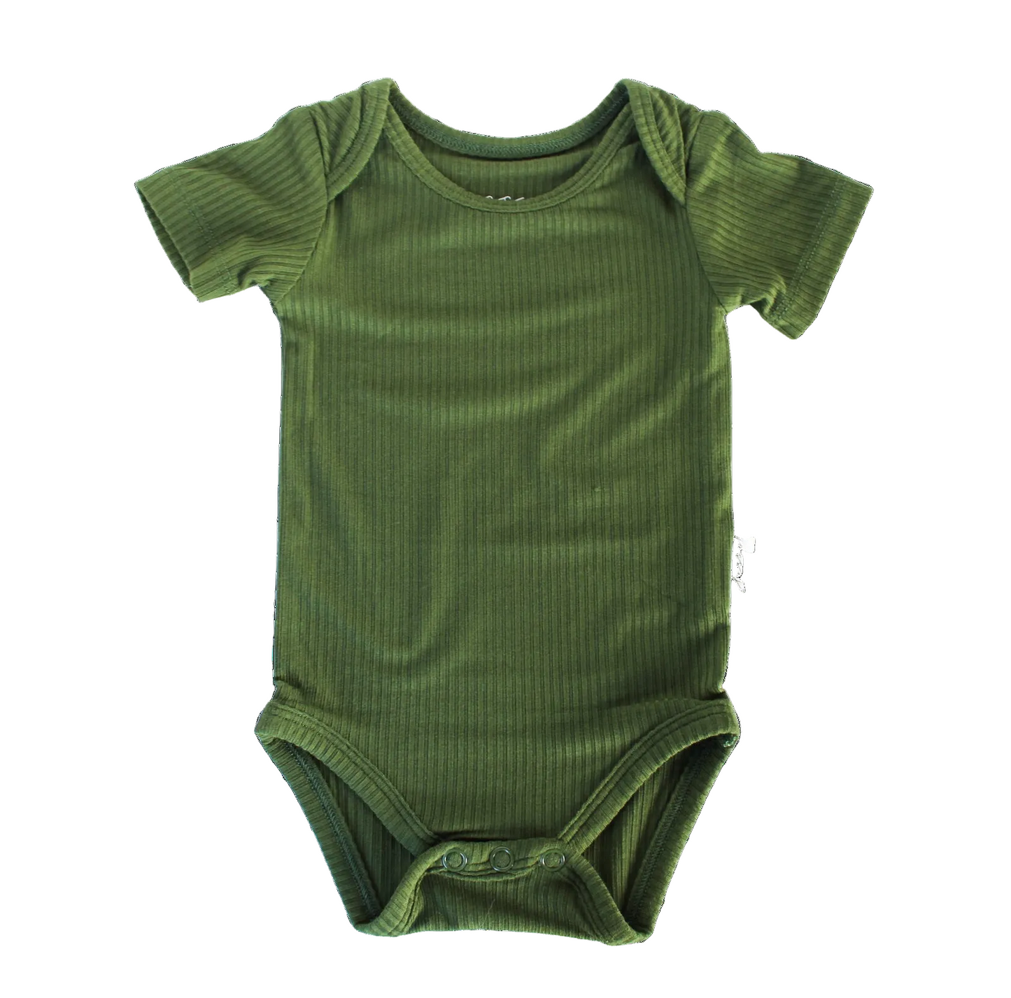 Ribbed Bamboo Onesie, Forest Green