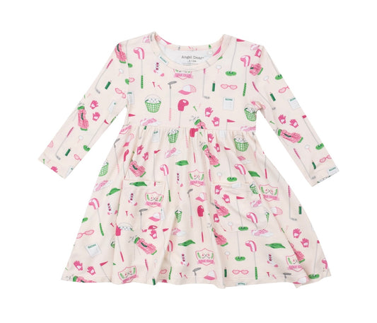 Bamboo Twirly Dress, Pink Golf Clubs