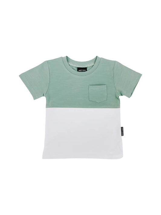 Color Block Pocket T-shirt, Seafoam