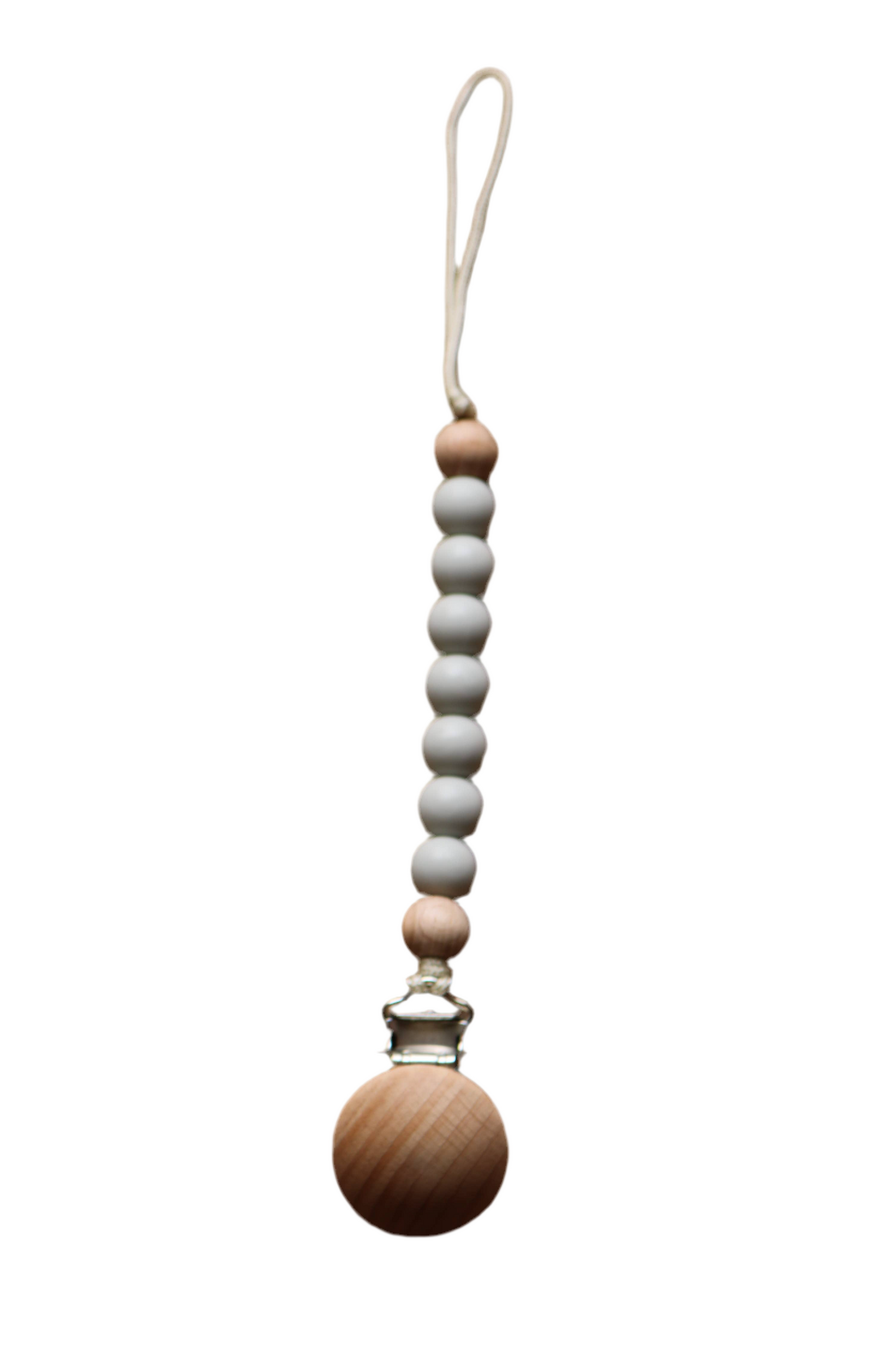 Pacifier Clip, Light Gray