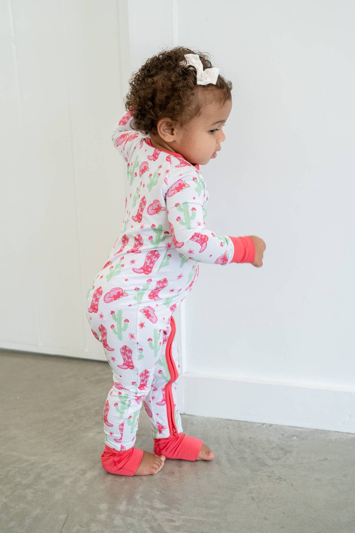 Fold Over Sleeper, Pink Cactus Cowgirl