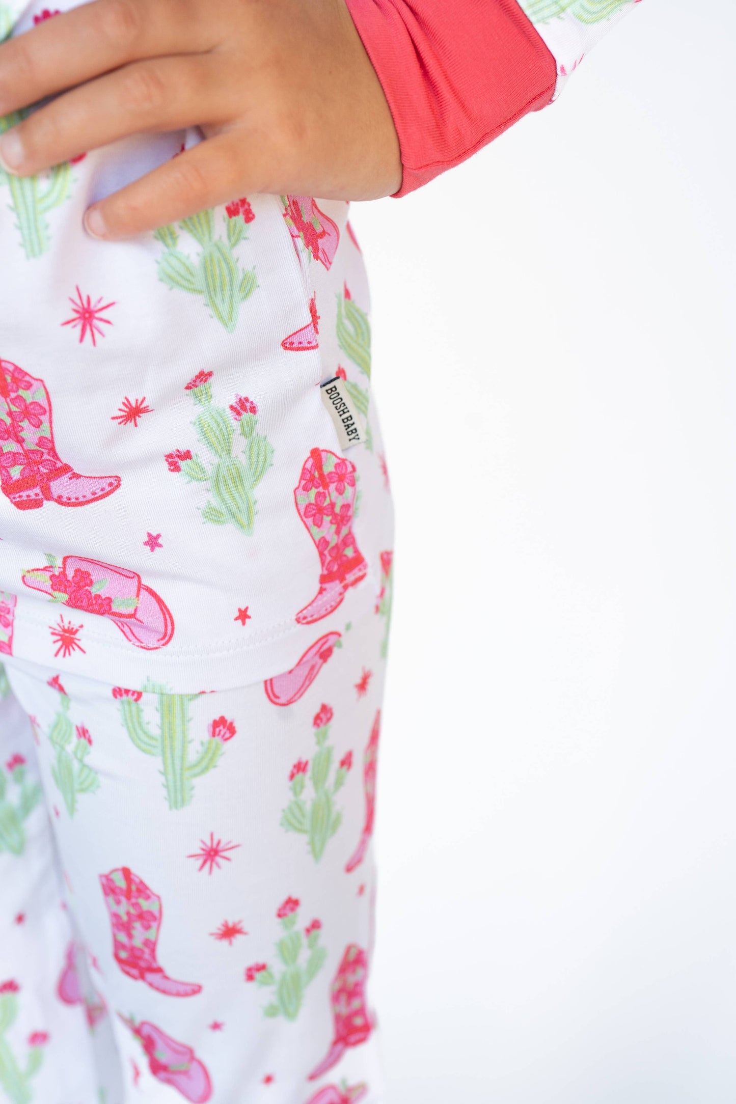 Bamboo Sleeper Set, Pink Cactus Cowgirl