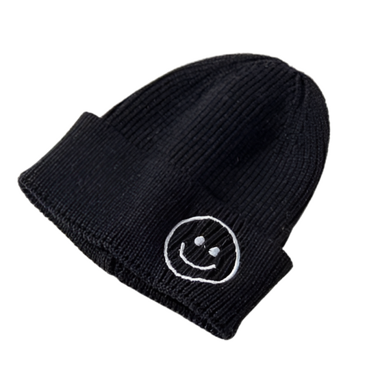 Baby/Toddler Smiley Beanie, Black