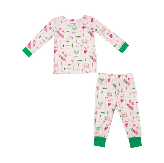 Bamboo Loungewear Set, Pink Golf Clubs