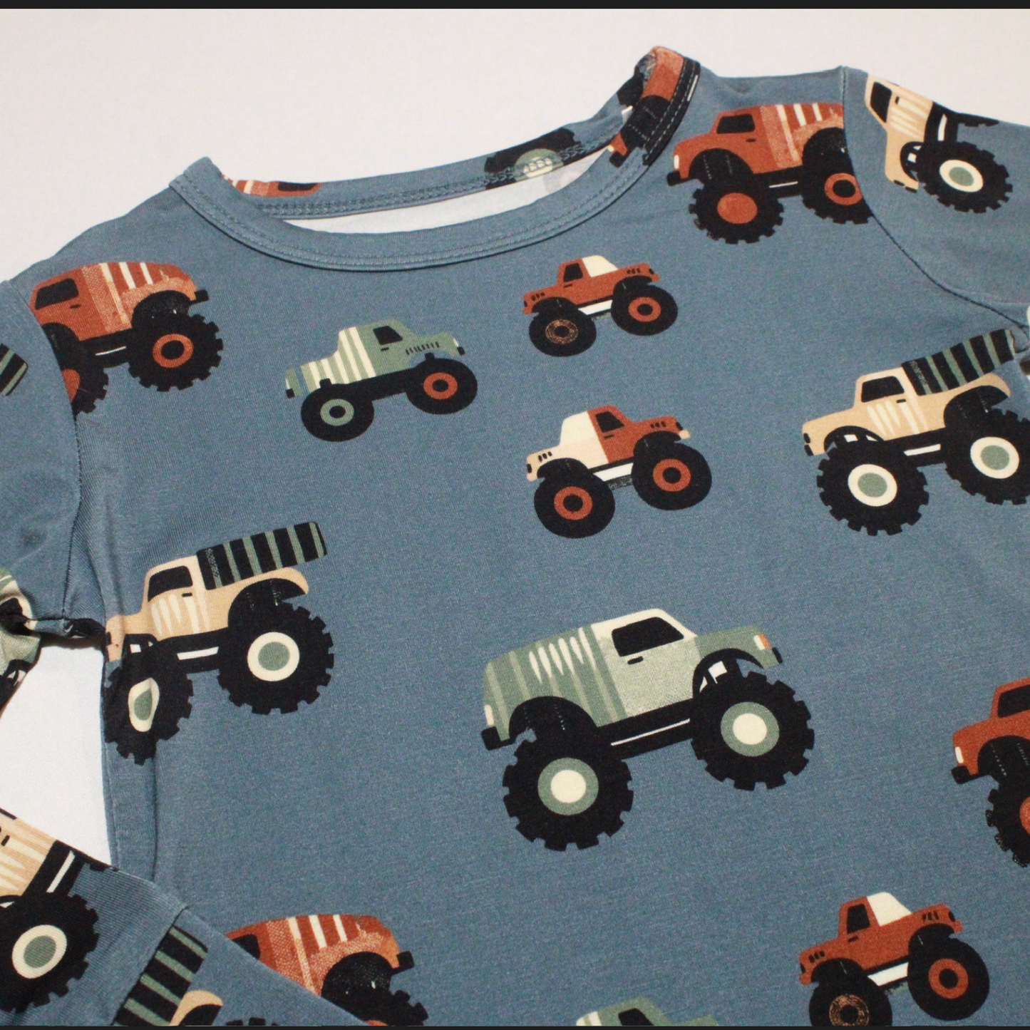 Bamboo Loungewear Set, Monster Trucks