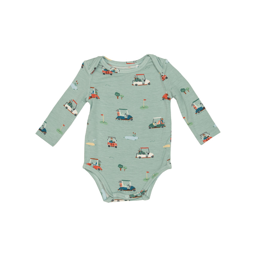 Bamboo Long Sleeved Onesie, Golf Carts