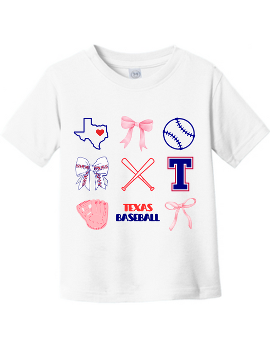 T-Shirt, Coquette Baseball Texas Rangers