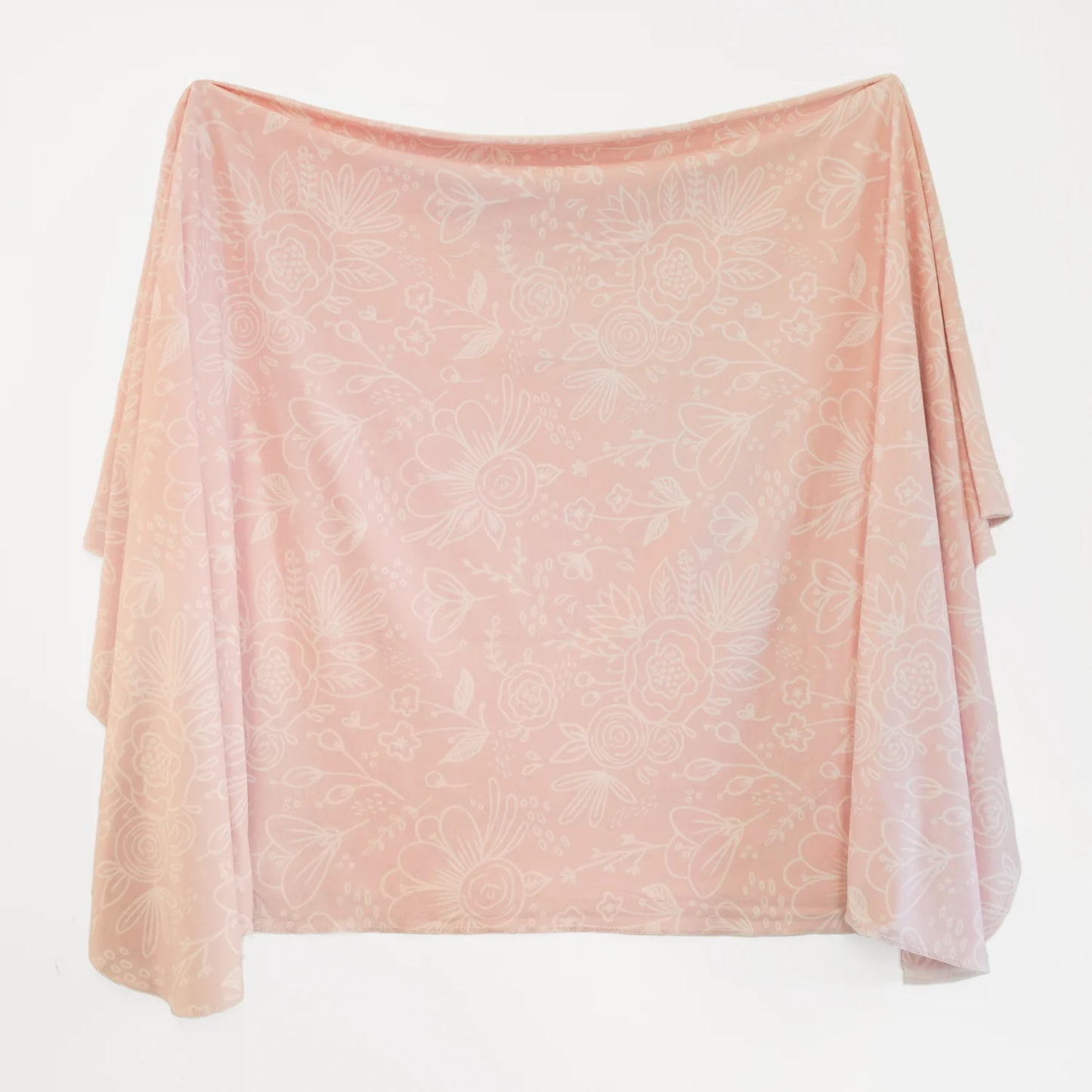 Extra Soft Knit Swaddle Blanket, Pink Floral