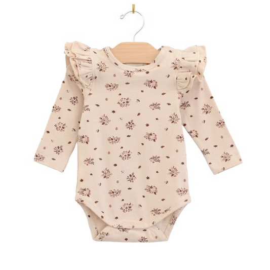 Flutter Sleeve Onesie, Fall Floral