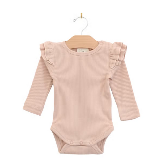 Flutter Sleeve Onesie, Rose