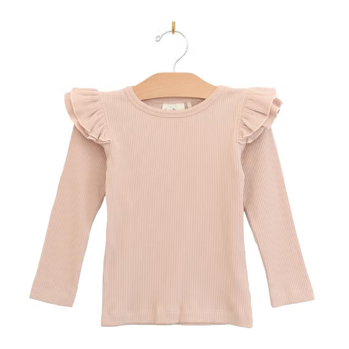 Flutter Sleeve Tee, Rose