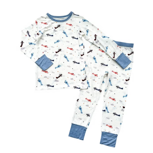 Bamboo Pajama Set, Airplanes