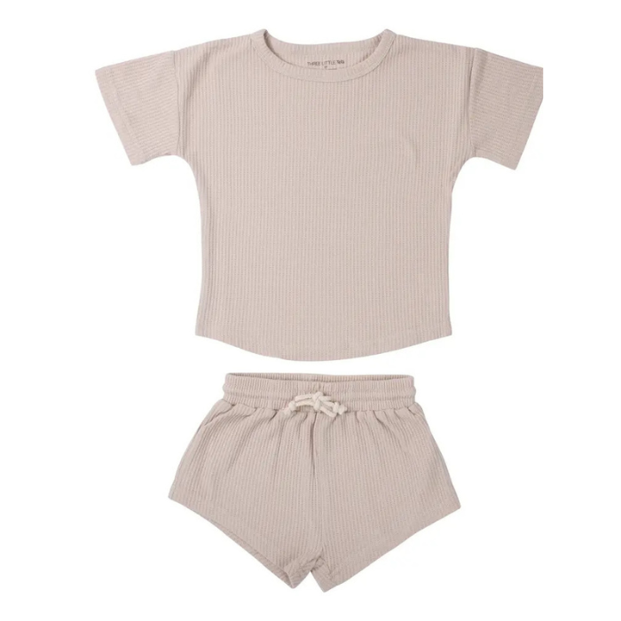 Waffle Matching Set, Tan