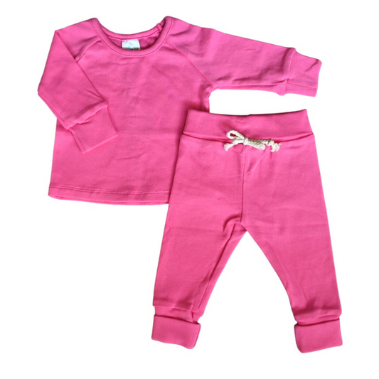 Crewneck Set, Bright Pink