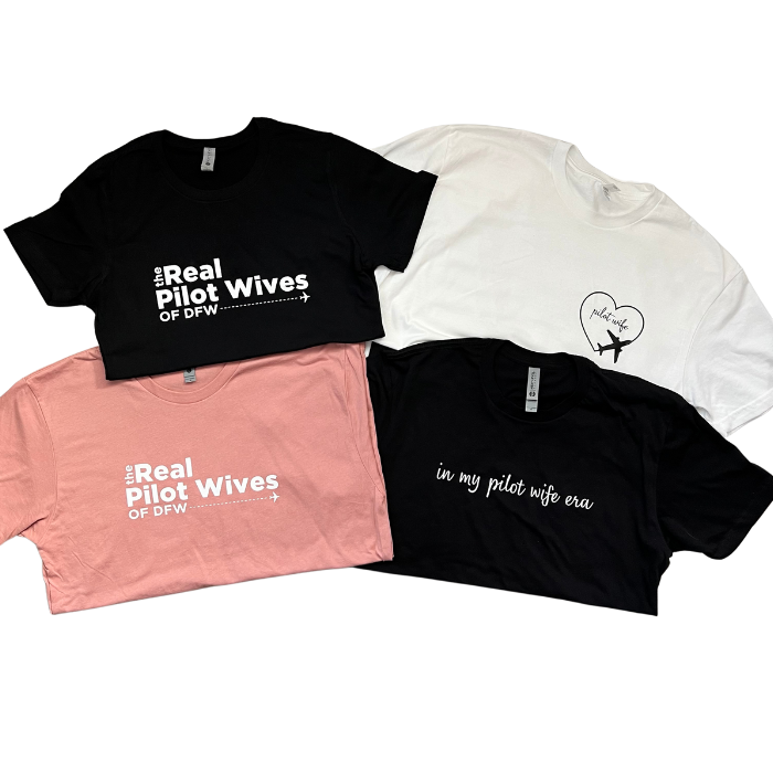 Pilot Wife Heart Adult Tee (1 week turnaround time)