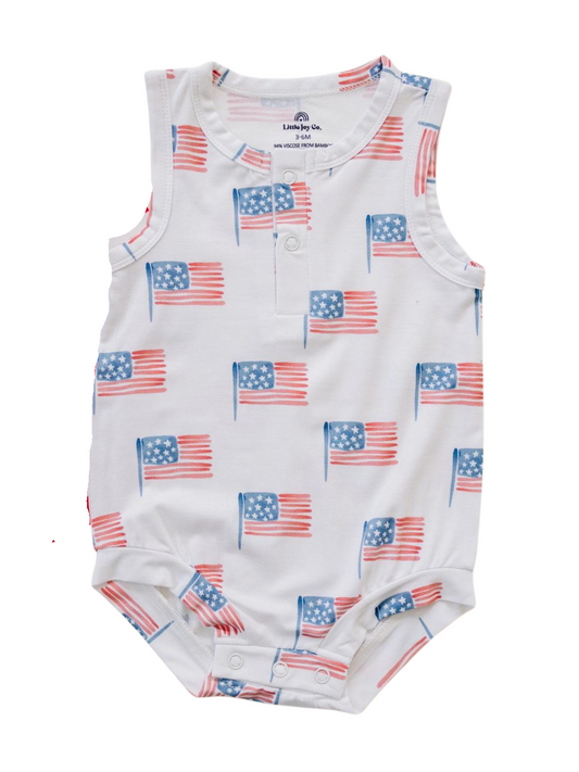 Flag Bamboo Romper Onesie