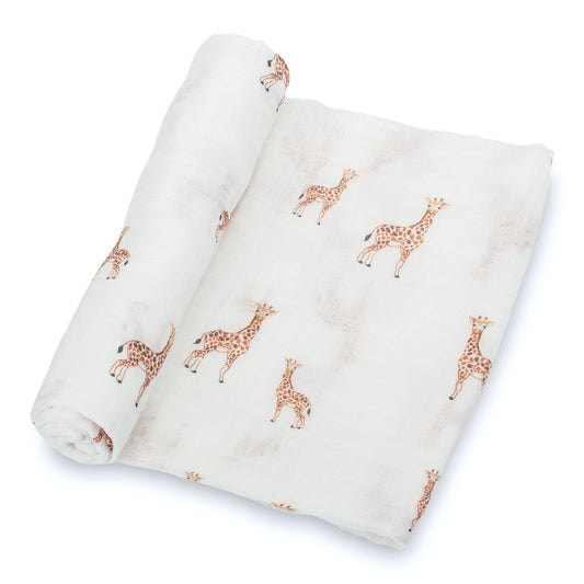 Muslin Blanket Swaddle, Giraffe