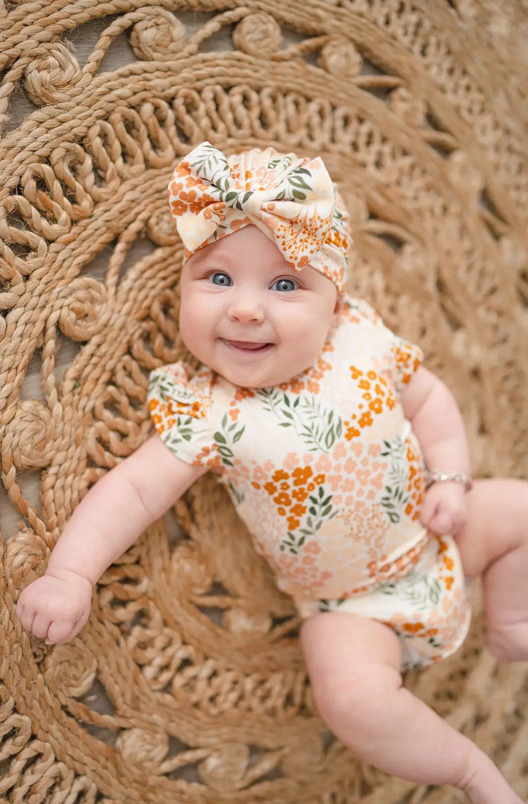 Bamboo Short Sleeve Onesie, Spring Bloom