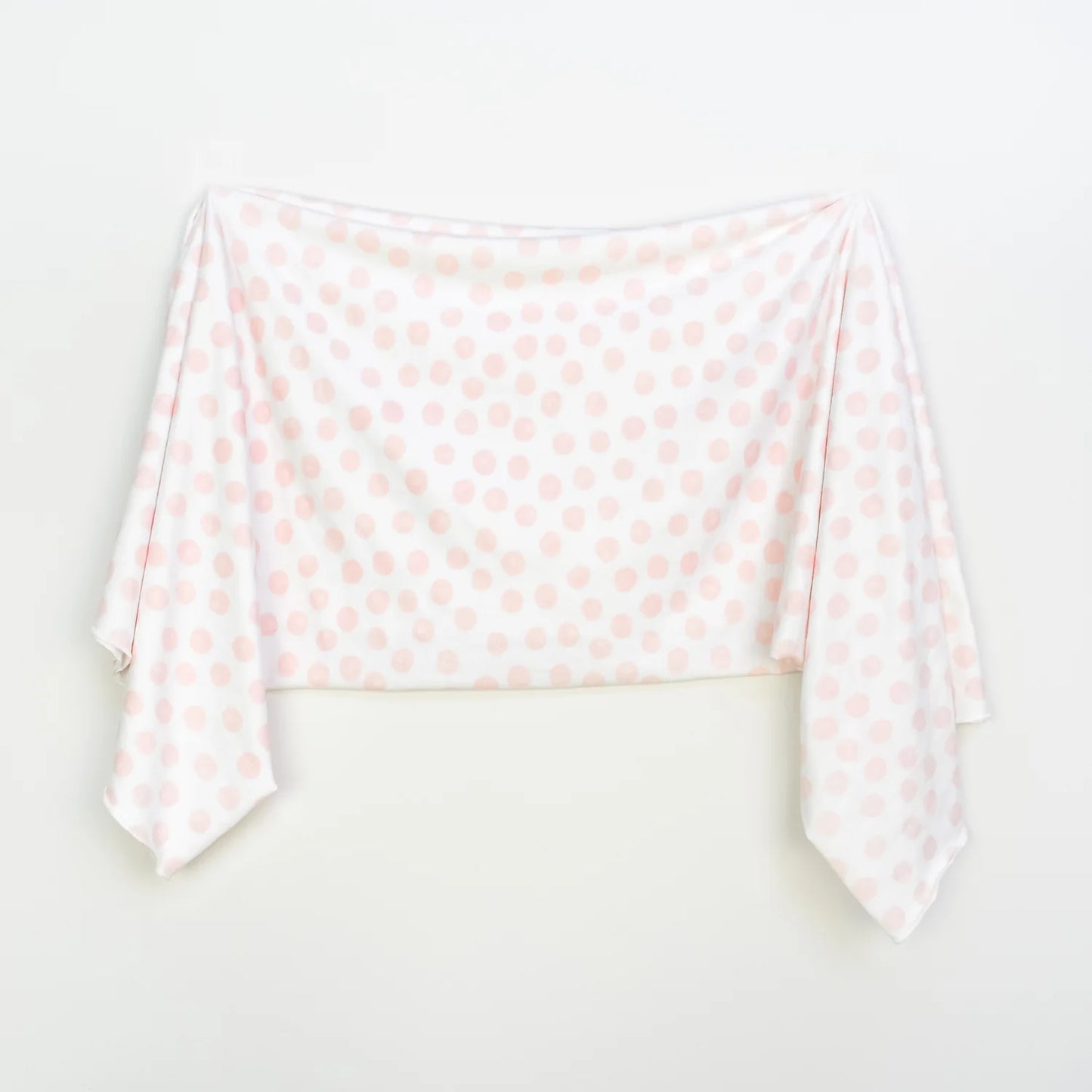 Extra Soft Knit Swaddle Blanket, Pink Polka Dots