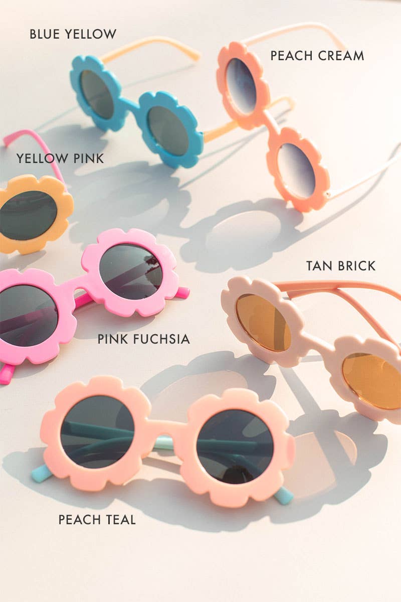 Kids/Toddler Two Toned Flower Sunglasses