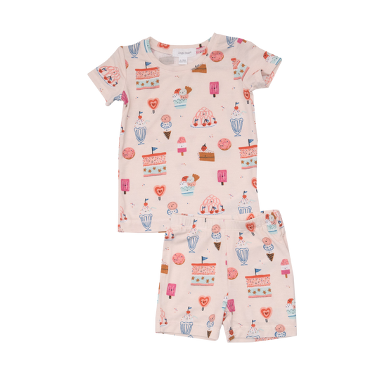 Bamboo Loungewear Short Set, Ice Cream Party