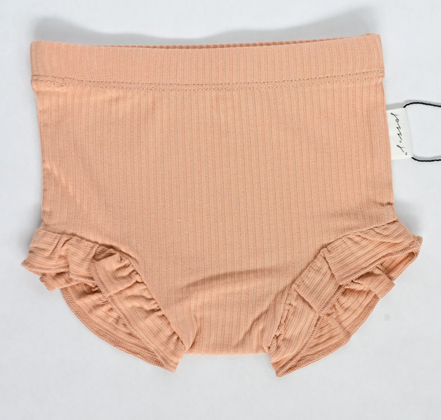 Ribbed Bamboo Ruffle Bloomers, Sand