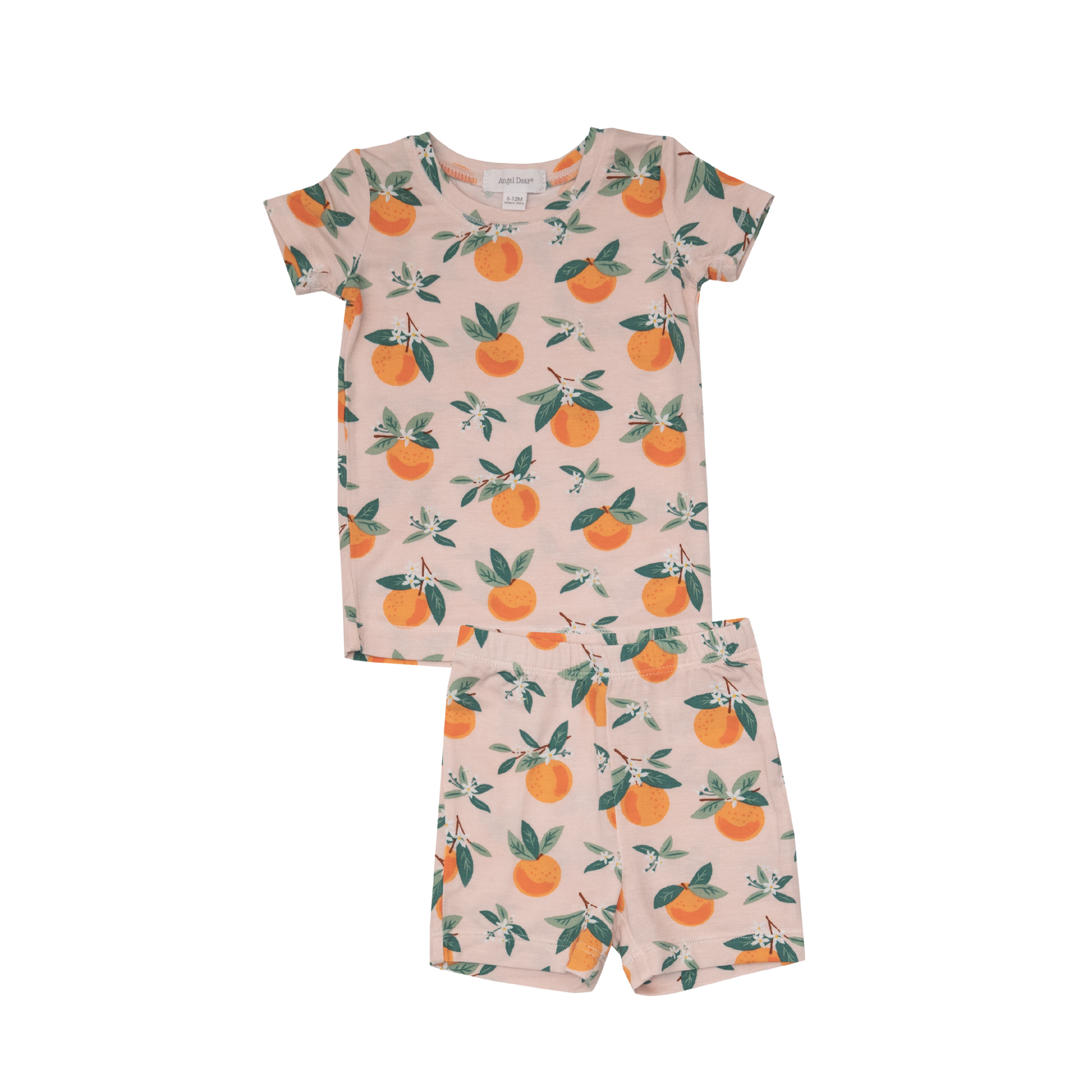 Bamboo Loungewear Short Set, Orange Blossoms