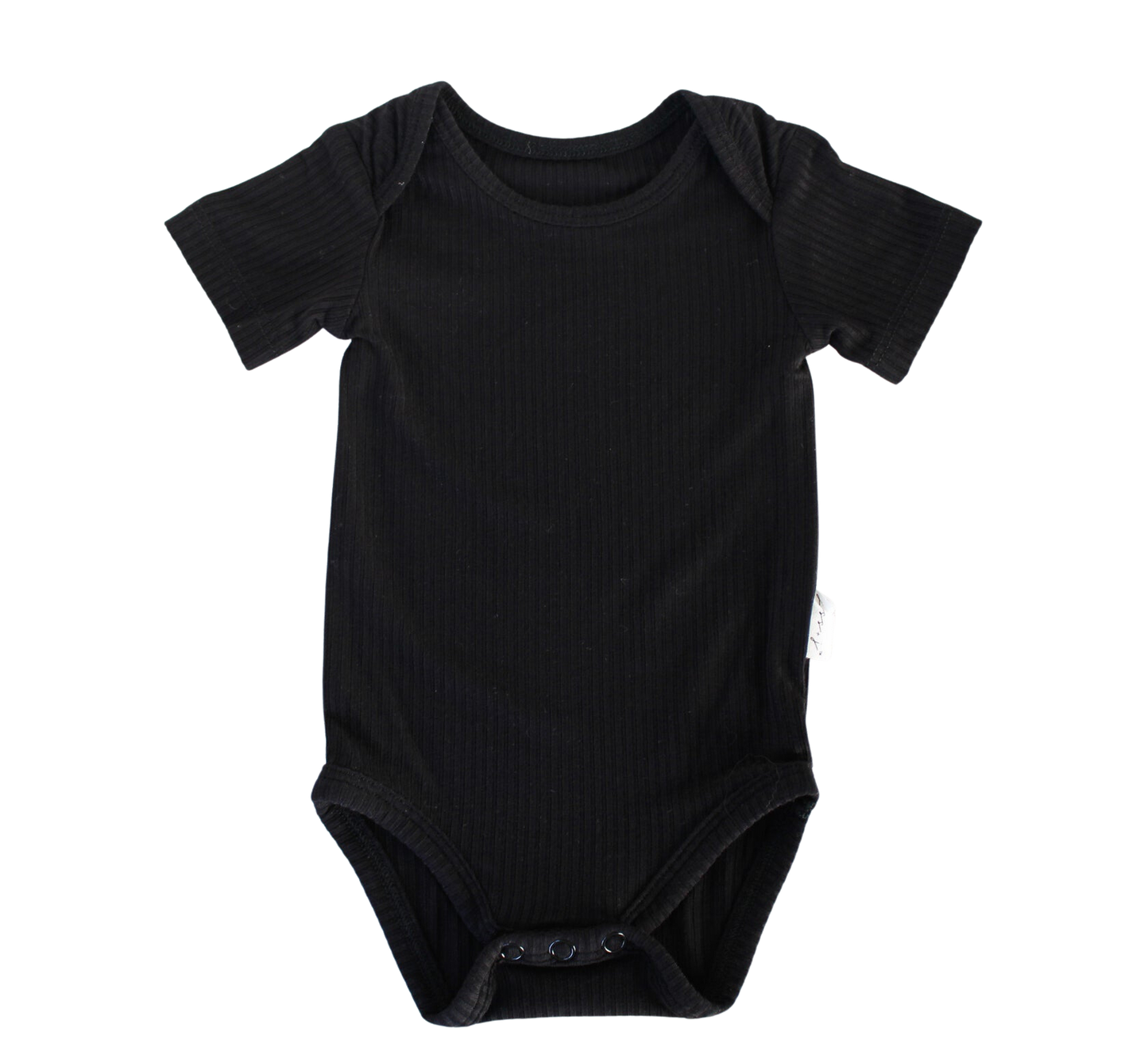 Ribbed Bamboo Onesie, Black