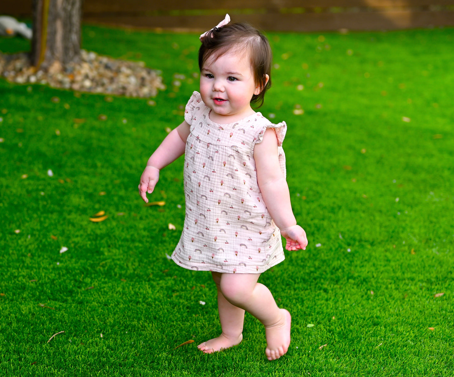 Rainbows and Ice Cream Muslin Dress